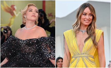 Florence Pugh se luce con vestido traslúcido en Venecia junto a Olivia Wilde