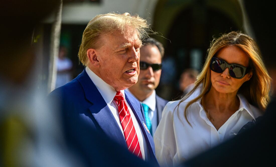 Melania Trump cree que el juicio a su marido es "una desgracia" para su campaña (Photo by GIORGIO VIERA / AFP)