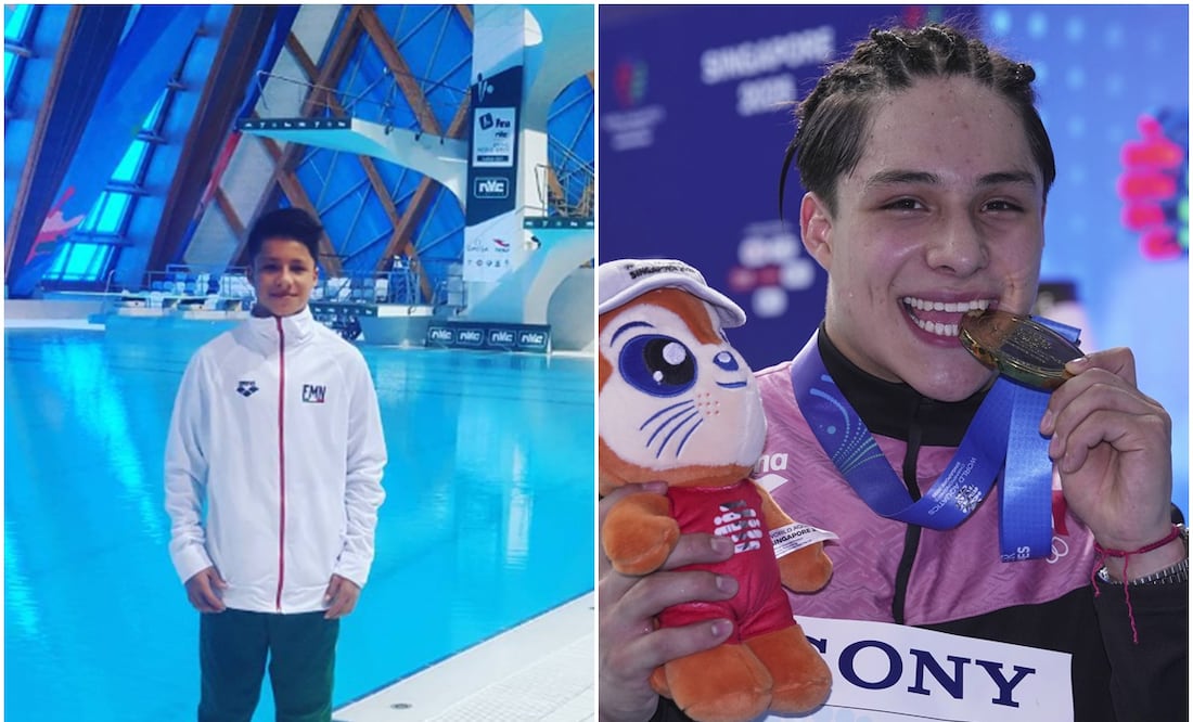 "Desde chiquito he querido ganarles a los chinos": Osmar Olvera ya soñaba con el oro en clavados. Fotos: IG Osmar Olvera / AP