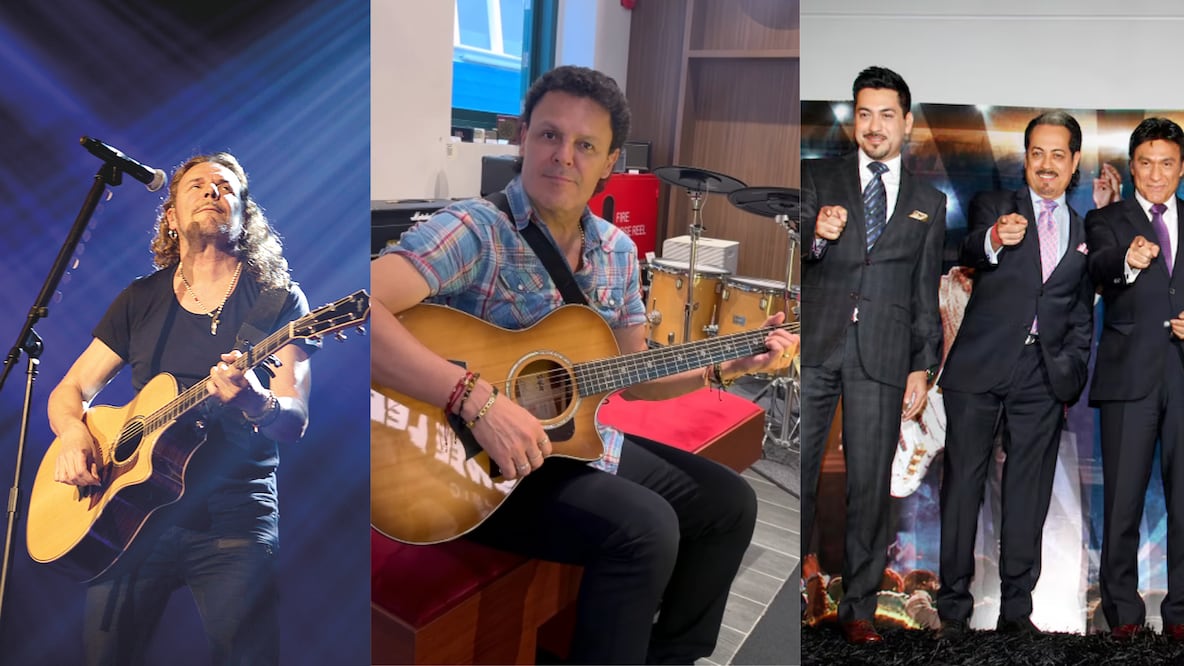 Maná, Pedro Fernández y Los Tigres del Norte: conciertos de artistas mexicanos en EU en noviembre 2026.Foto: LUIS CORTES /EL UNIVERSAL, IG Pedro Fernández y EL UNIVERSAL/Carlos Mejía.