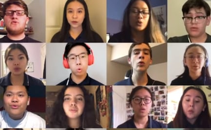 Alumnos unen sus voces con 'Somewhere Over the Rainbow' durante cuarentena