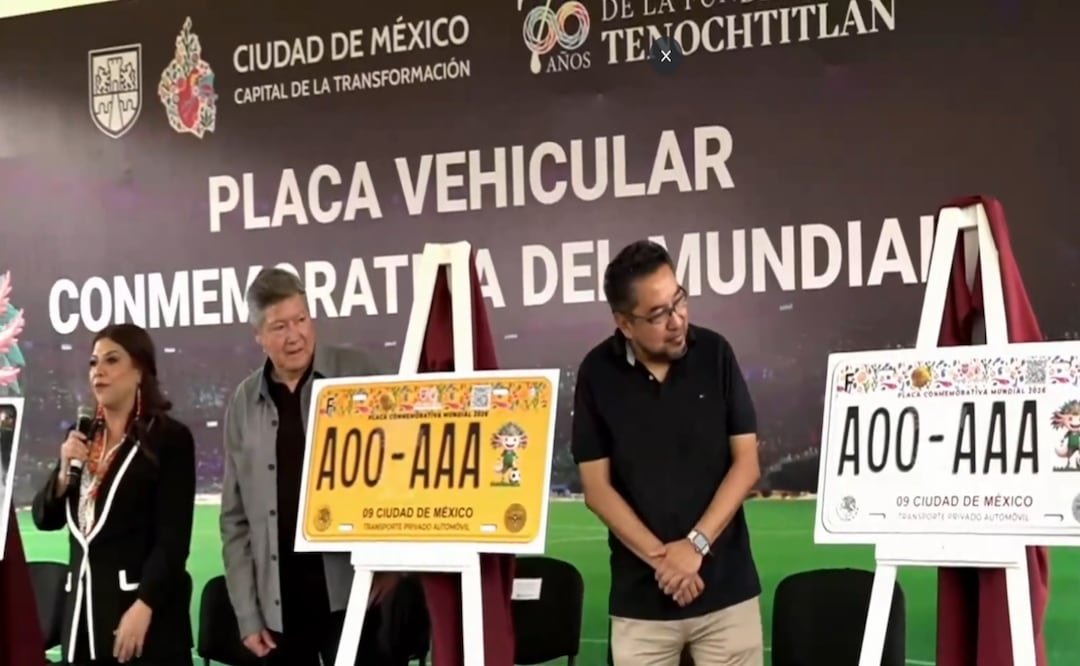 ¡Aficionados atentos! Lanzan placa vehicular del Mundial 2026 precio y fecha para obtenerla. Foto: Gobierno de la Ciudad de México