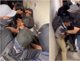 Desgarrador momento vive una niña al presenciar la detención de su familia por agentes del ICE