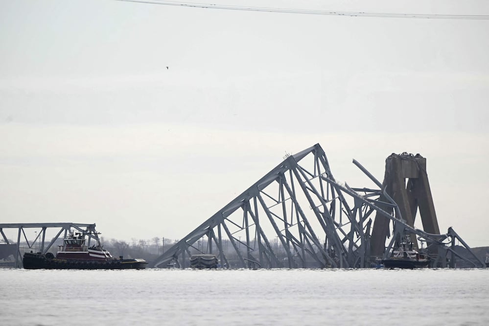 Puente de Baltimore se derrumba después de que un barco chocara contra él. Mandel NGAN / AFP