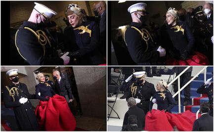 Las miradas que Lady Gaga le regaló a su escolta