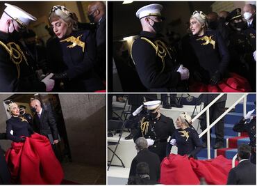 Las miradas que Lady Gaga le regaló a su escolta