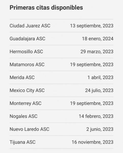 ¿Dónde hay citas para visa americana? Fechas más cercanas para tramitarla