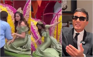 Fátima Bosch rompe el silencio tras desvanecimiento en desfile; Harfouch revive polémica sobre su corona