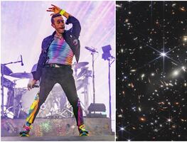 Coldplay proyecta imágenes del telescopio Webb durante concierto