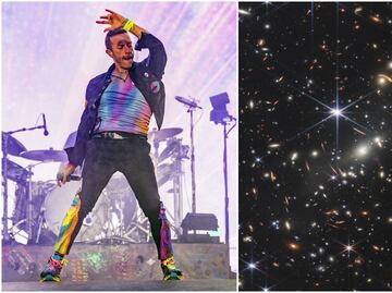 Coldplay proyecta imágenes del telescopio Webb durante concierto