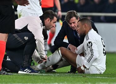 Champions. Mbappé marca y se retira lesionado en el duelo del Real Madrid ante Atalanta