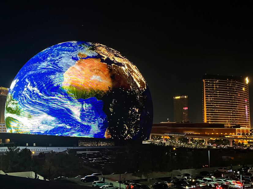 The MSG Sphere. (James Schaeffer/Las Vegas Review-Journal via AP)