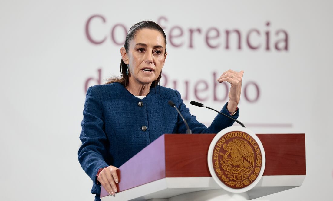 Sheinbaum defiende decisión sobre AIFA tras sanciones de EU:  “México es soberano”. EFE/ José Méndez