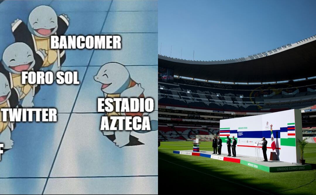 ¡Adiós, Estadio Azteca! ¡Hola, Estadio Banorte! Redes critican cambio de nombre. Tomada de X @TripaTaquito / AP