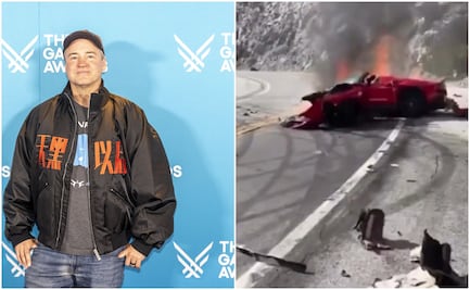 VIDEO. Momento en que el Ferrari de Zampella, de "Call of Duty", se estrella y arde en carretera de California 