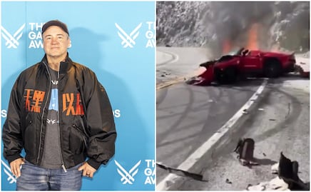VIDEO. Momento en que el Ferrari de Zampella, de "Call of Duty", se estrella y arde en carretera de California 