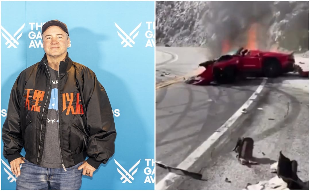 VIDEO capta el momento en que el Ferrari de Zampella se estrella y arde en carretera de California. Foto EFE y video de X