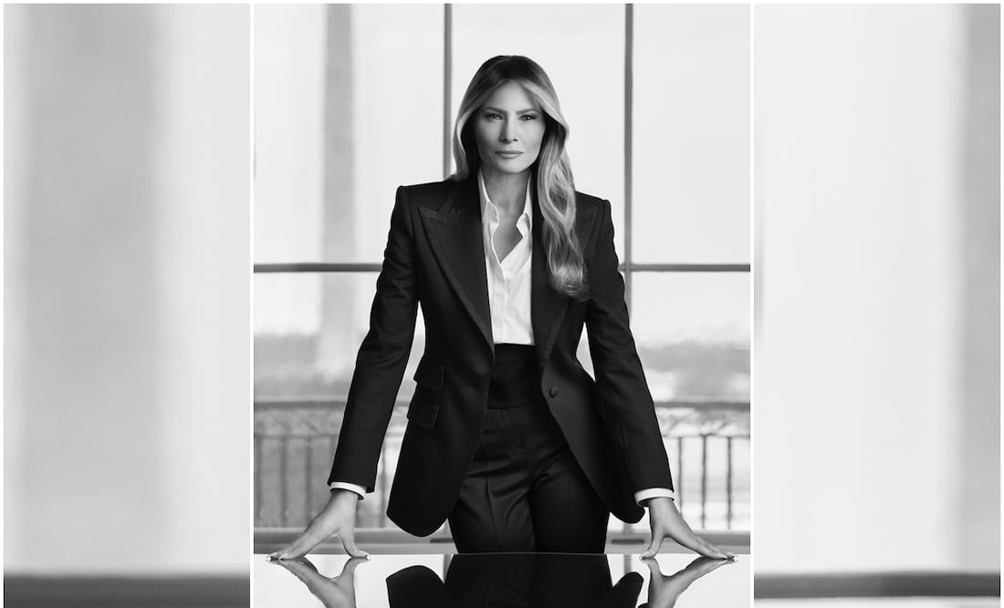 Elegancia y seriedad: así es el nuevo retrato oficial de Melania Trump.  EFE/ La Casa Blanca