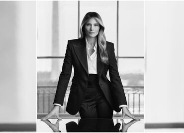 Elegancia y seriedad: así es el nuevo retrato oficial de Melania Trump