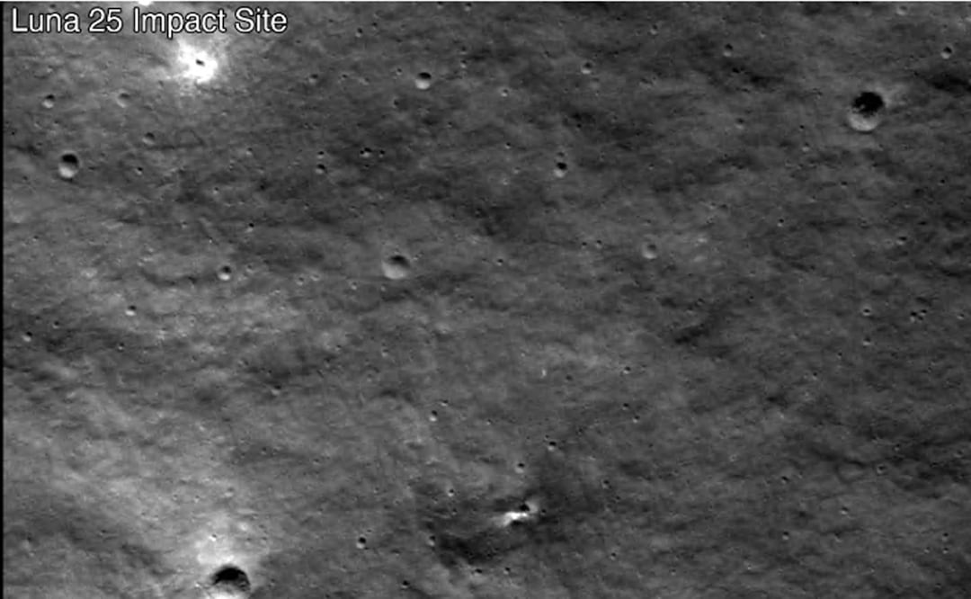 La NASA logra imágenes de un nuevo cráter en la luna surgido tras la fallida misión rusa. Foto EFE