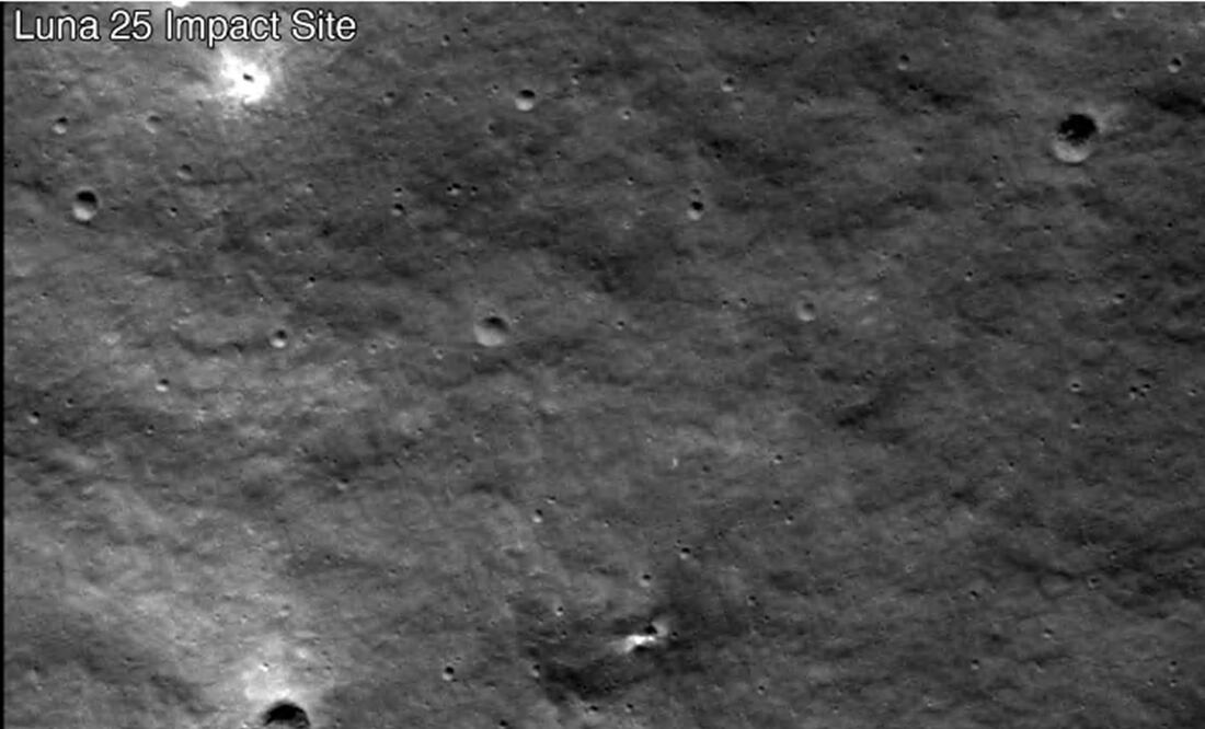 La NASA logra imágenes de un nuevo cráter en la luna surgido tras la fallida misión rusa. Foto EFE