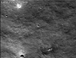 La NASA logra imágenes de un nuevo cráter en la luna surgido tras la fallida misión rusa