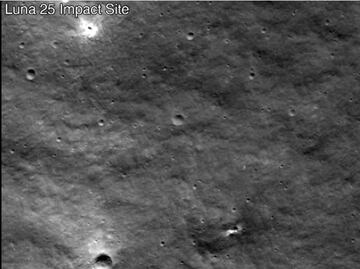 La NASA logra imágenes de un nuevo cráter en la luna surgido tras la fallida misión rusa
