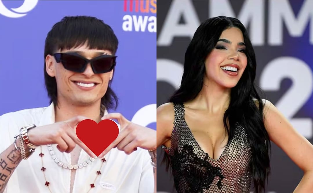 Peso Pluma detiene concierto por Kenia Os y confirman su relación con tierno beso | Fotos: EFE // AFP