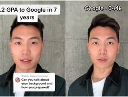 Tiktoker cuenta cómo pasó de tener malas calificaciones a trabajar en Google