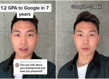 Tiktoker cuenta cómo pasó de tener malas calificaciones a trabajar en Google