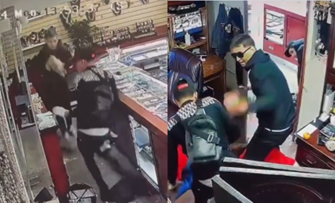 Latinos roban más de 2 millones de dólares en brutal asalto en joyería de Denver. Foto: Captura X