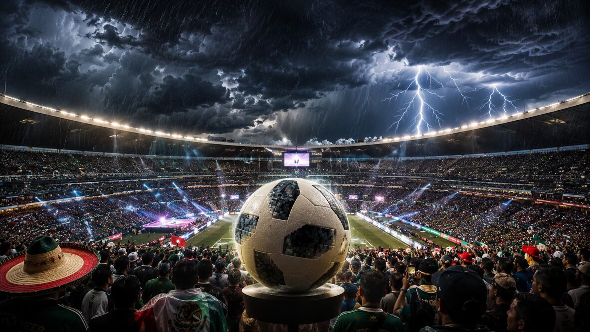 ¿Lloverá en la inauguración del Mundial? Alertan tormentas en CDMX para el partido de México. Foto IA
