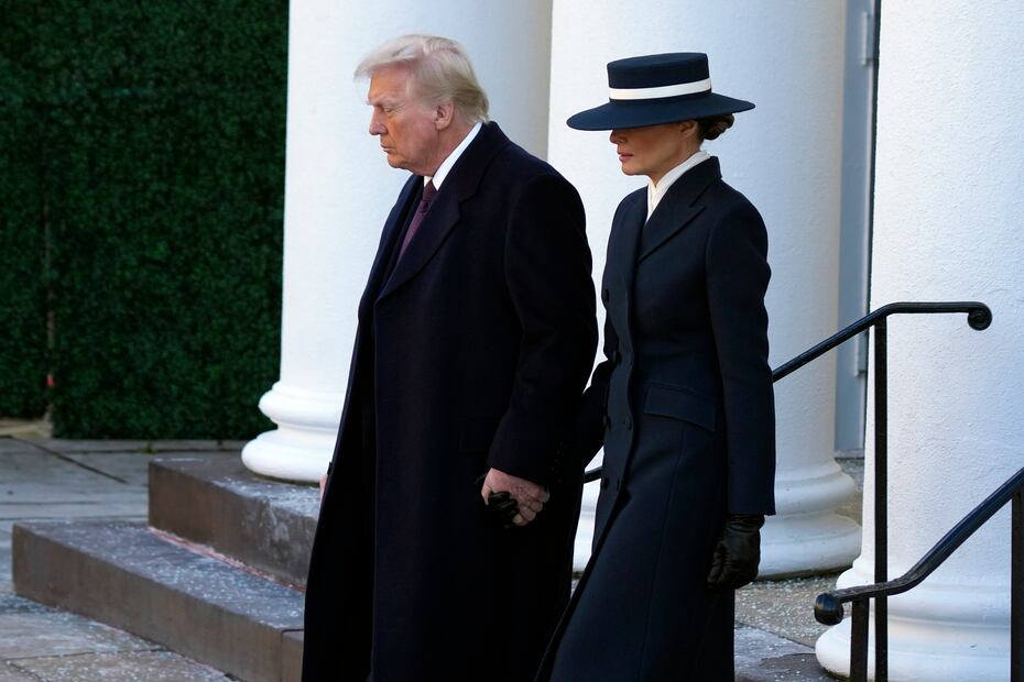 Ivanka y Melania Trump, son el epítome de la elegancia en la investidura de Donald Trump. Foto: AP