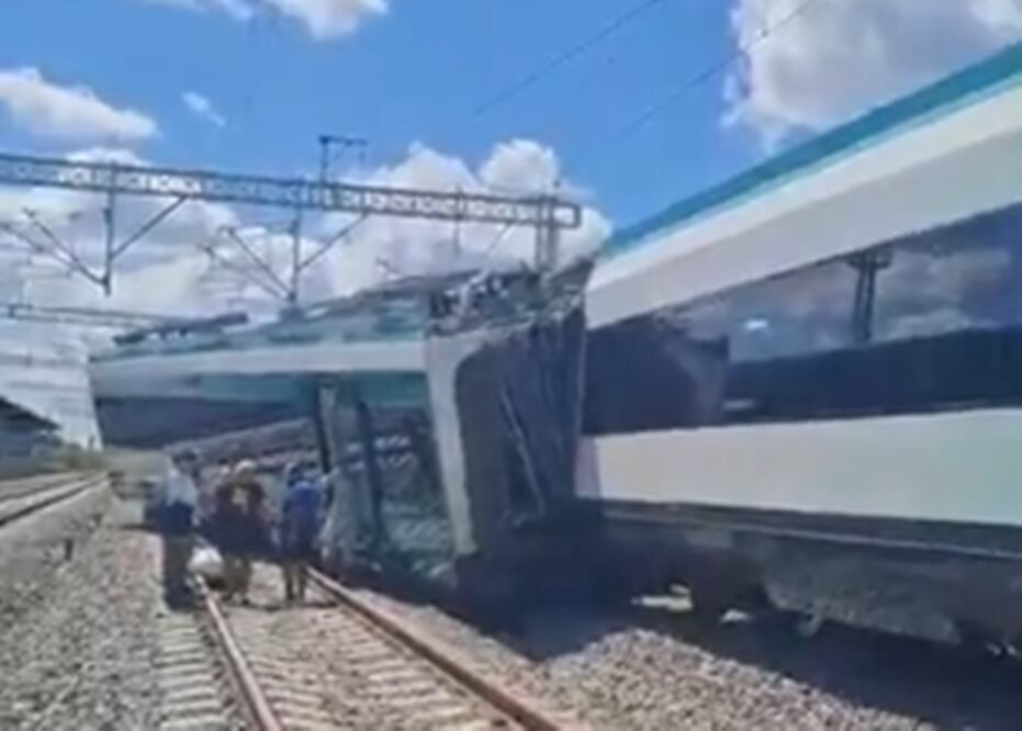 Tren Maya descarrila en Izamal: lo que se sabe. Foto: captura de video / X
