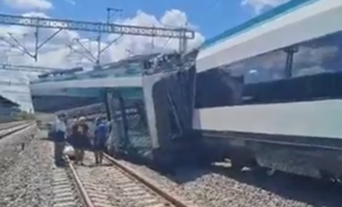 Tren Maya descarrila en Izamal: lo que se sabe. Foto: captura de video / X