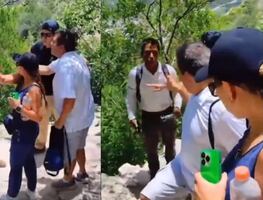 Turistas estadounidenses rayan un monolito de Peña de Bernal: “Todos lo hacen”, justifican. VIDEO