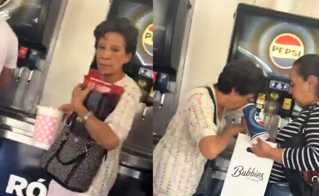 Graban a dos mujeres llevándose el refill del Costco en jarras FOTO: captura de Video