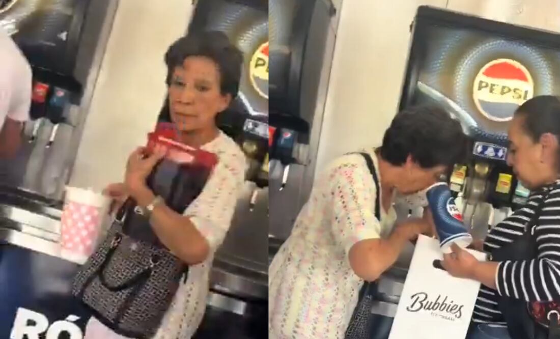 Graban a dos mujeres llevándose el refill del Costco en jarras FOTO: captura de Video
