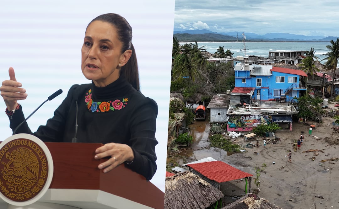 Claudia Sheinbaum visitará zonas devastadas por el huracán Erick. Foto: Carlos Mejía/EL UNIVERSAL/AFP
