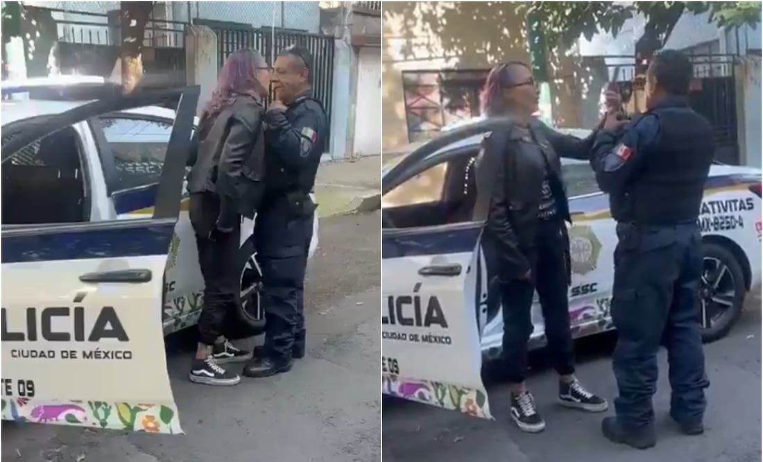 “¡Quítate, qué wey…!”: Lady Patadas agrede a policía en CDMX y el video se vuelve viral. Foto: Captura de video / X