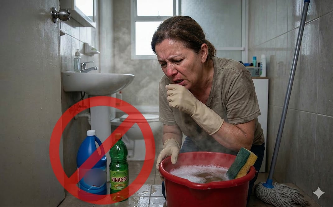 Nunca mezcles vinagre con cloro: UNAM alerta por gases tóxicos peligrosos. Foto: IA