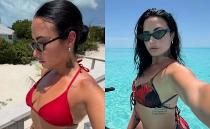 Demi Lovato se luce en diminuto bikini estampado y conquista desde el ‘paraíso’