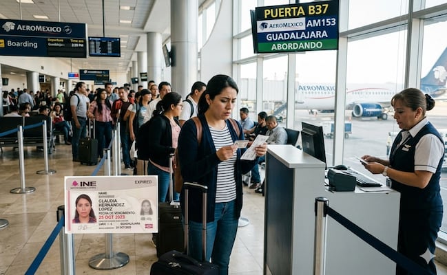 ¿Puedo viajar en avión con mi INE vencida? Esto es lo que debes saber antes de abordar