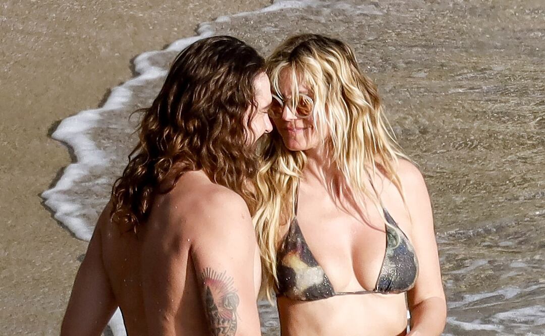 Heidi Klum, de 51 años, se luce despampanante con microbikini en playas del Caribe. Foto: The Grosby Group