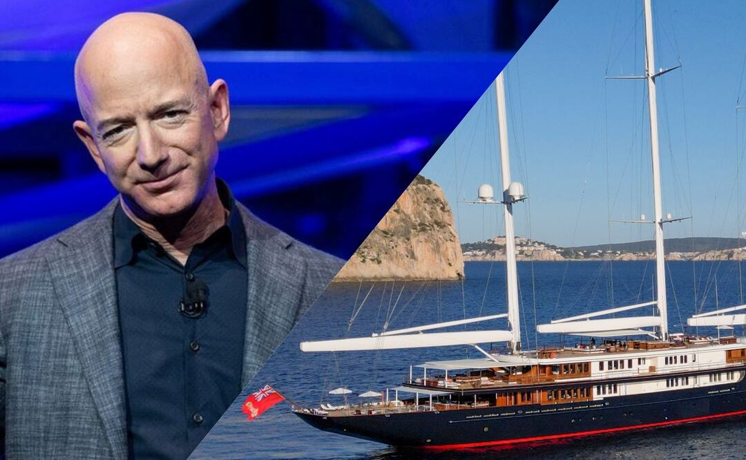 El súper yate de Jeff Bezos costó 500 millones de dólares. Fotos: AFP y Grsoby Group