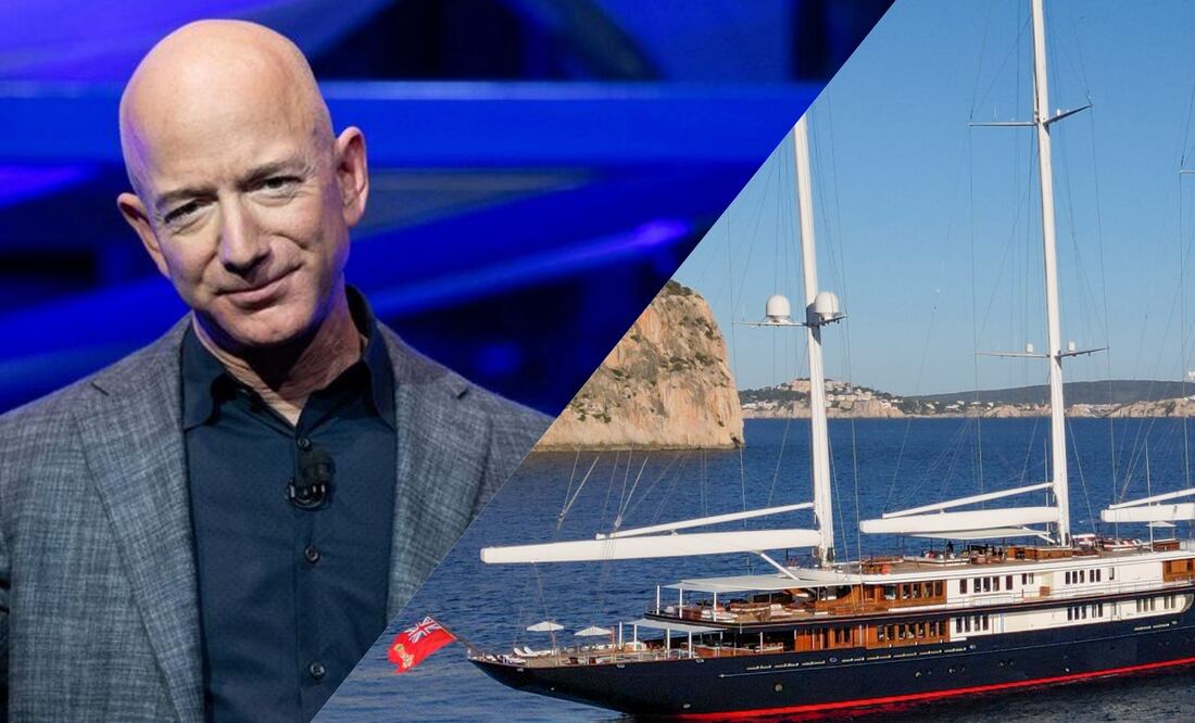 El súper yate de Jeff Bezos costó 500 millones de dólares. Fotos: AFP y Grsoby Group