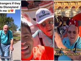 “Es uno de los mejores días en mi vida”, tiktoker lleva a veterano de 100 años a Disneyland