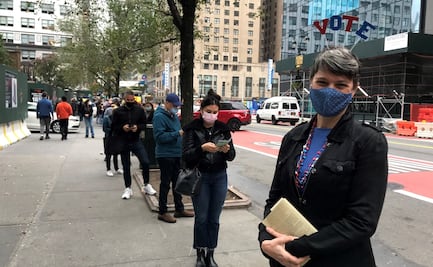 Nueva York extiende las horas del voto anticipado ante gran afluencia