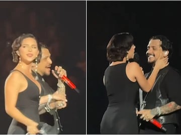 Dueto y beso en vivo: Nodal apaga rumores de coqueteo con otra mujer al cantar sólo para Ángela en Bogotá