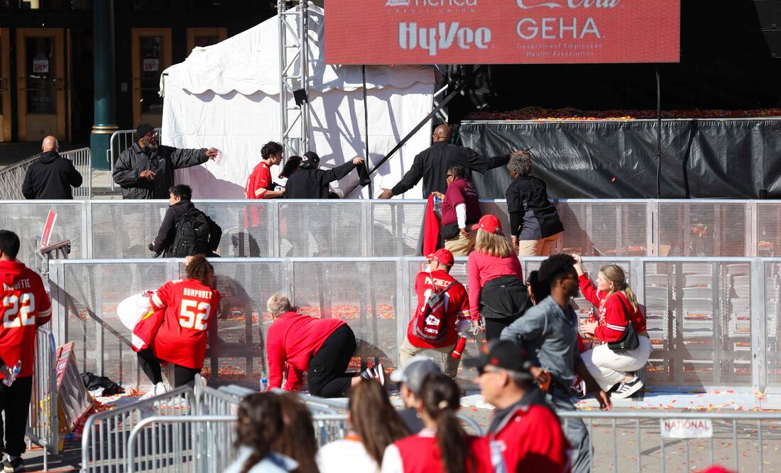 Un tiroteo con heridos siembra el caos en la celebración del Super Bowl en Kansas City.   Jamie Squire/Getty Images/AFP